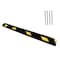 Traffic Kontrol Wheel Stop Parking Block, Rubber, 4" Inch Height, 72" Inch Length, 28 lbs, Yellow TK-PS-6-BKYW-KIT - alternate 1